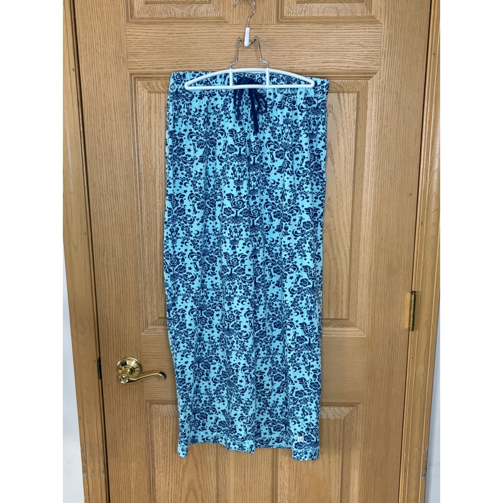 Karen Neuburger Pajama Set Blue Long Sleeve Top & Print Pants Women's M / L - Picture 5 of 8